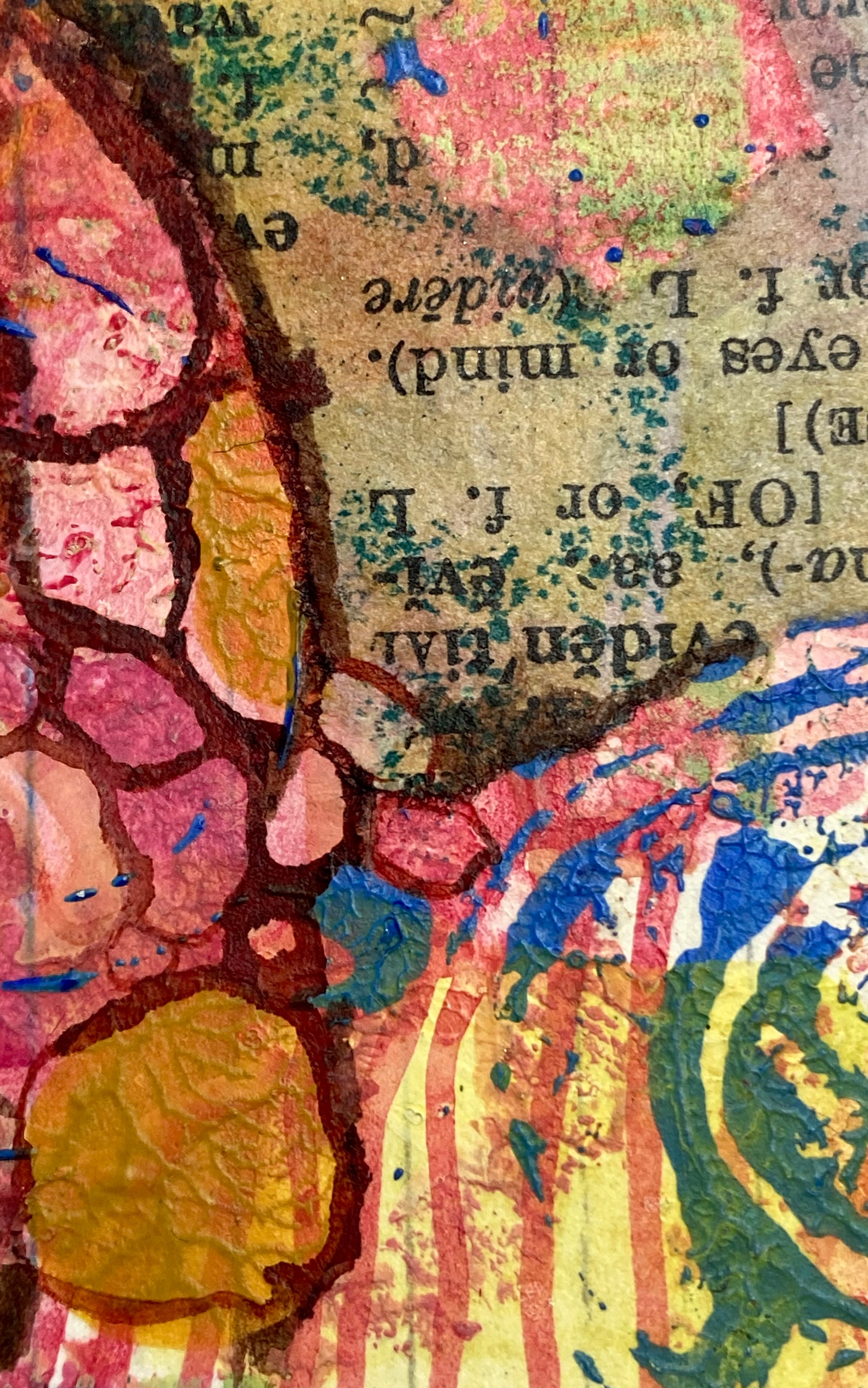 "Words as Shapes 1" | Original Mixed Media Painting