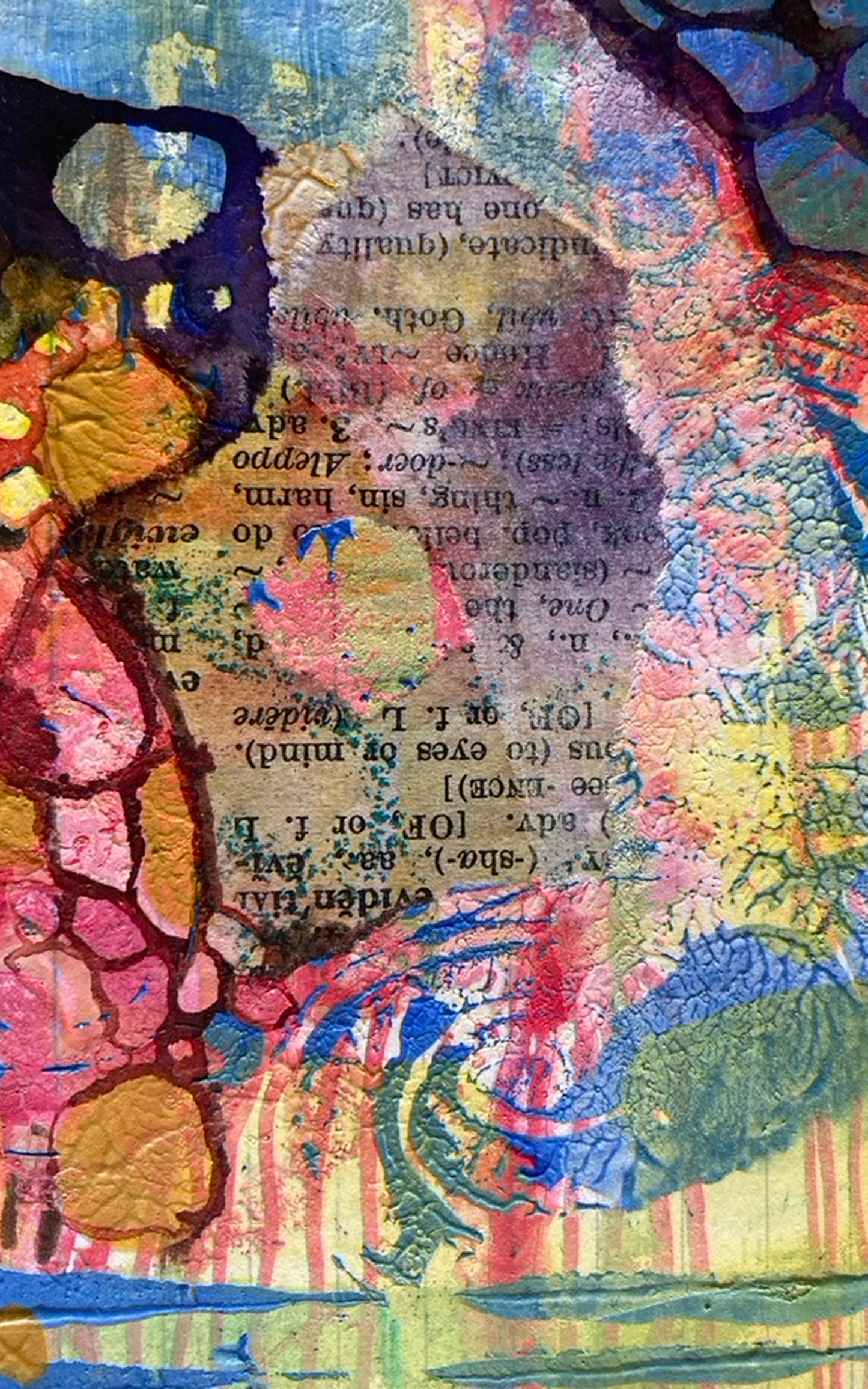 "Words as Shapes 1" | Original Mixed Media Painting