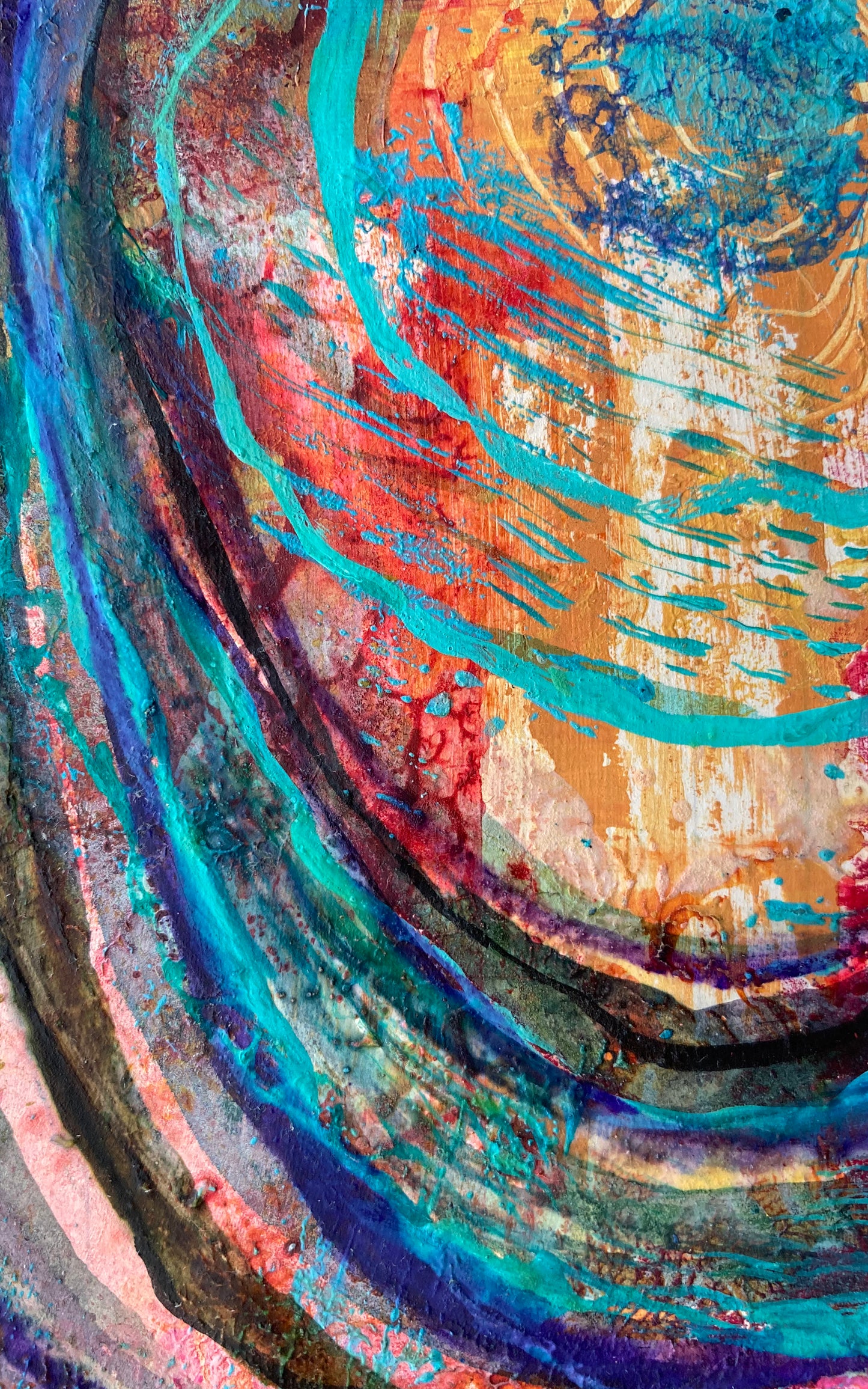 "Whirligig 3" | Original Mixed Media Painting
