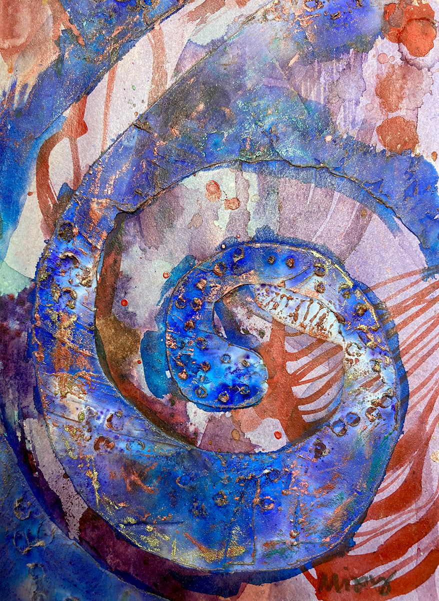 "Spiral 56A" | Original Mixed Media Painting