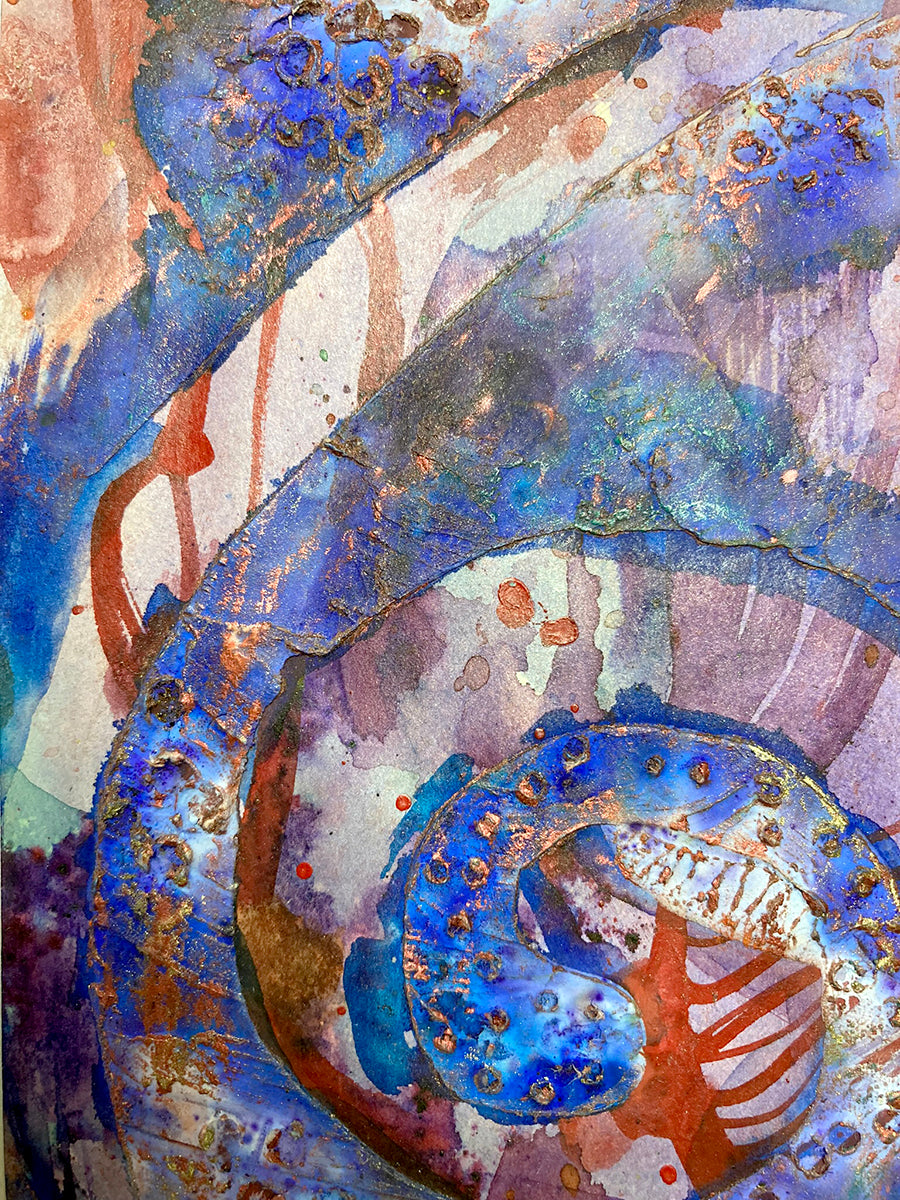 "Spiral 56A" | Original Mixed Media Painting