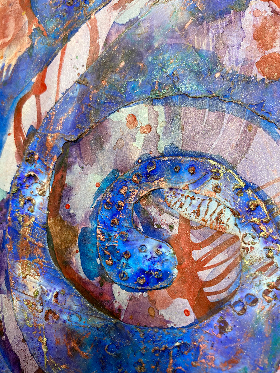 "Spiral 56A" | Original Mixed Media Painting