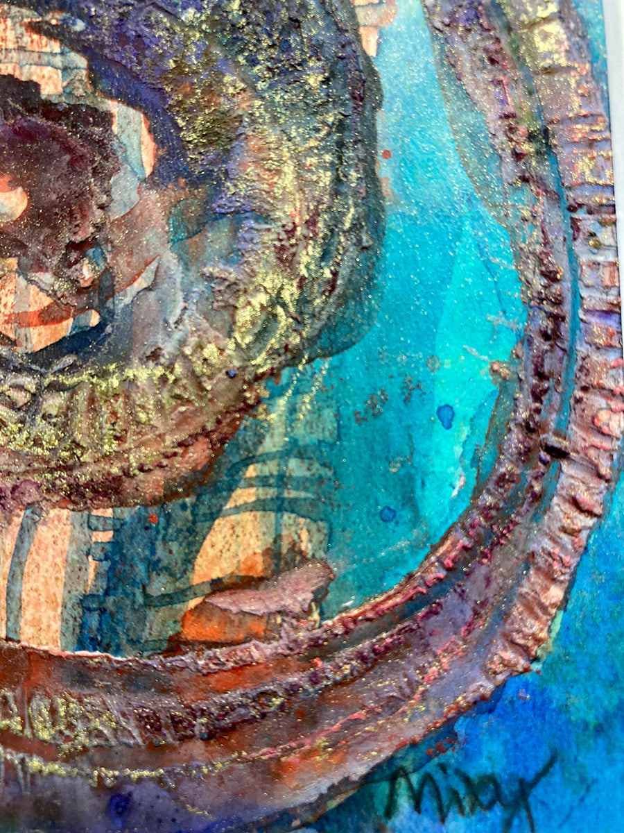 "Spiral 56B" | Original Mixed Media Painting