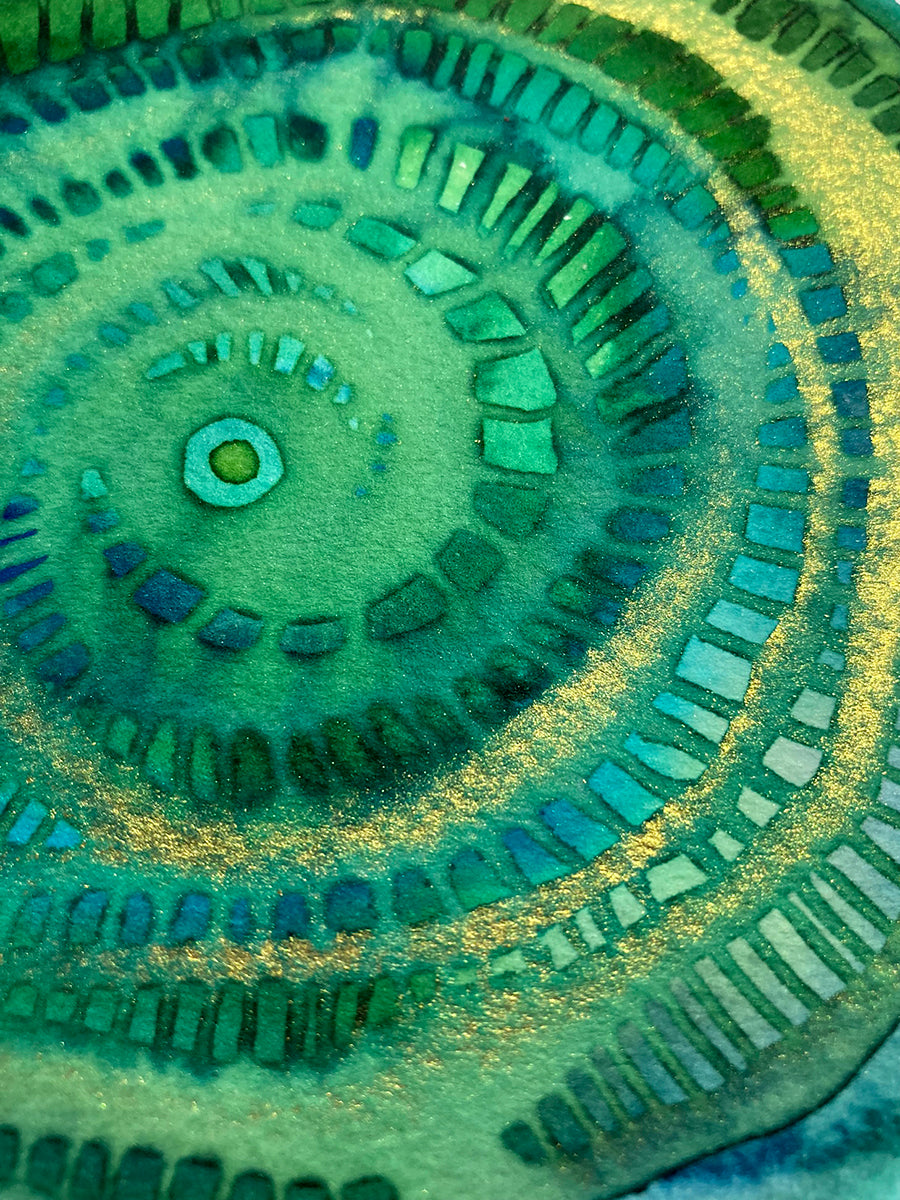 "Spiral 72" | Original Mixed Media Painting