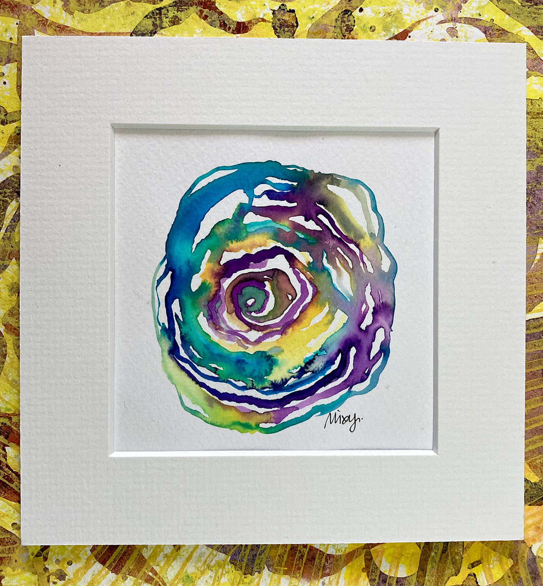 "Spiral 77" | Original Mixed Media Painting