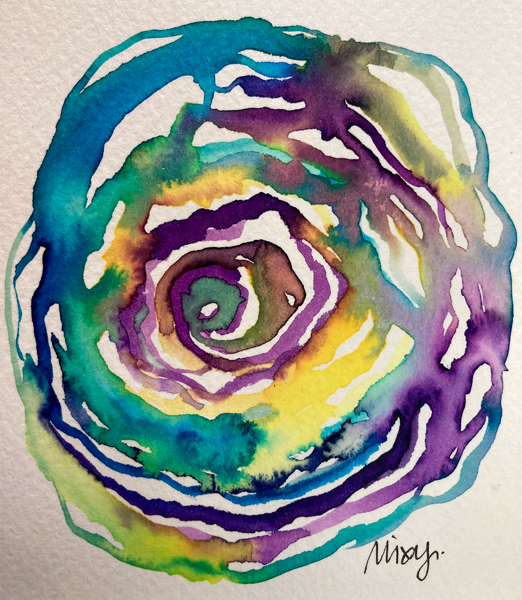 "Spiral 77" | Original Mixed Media Painting