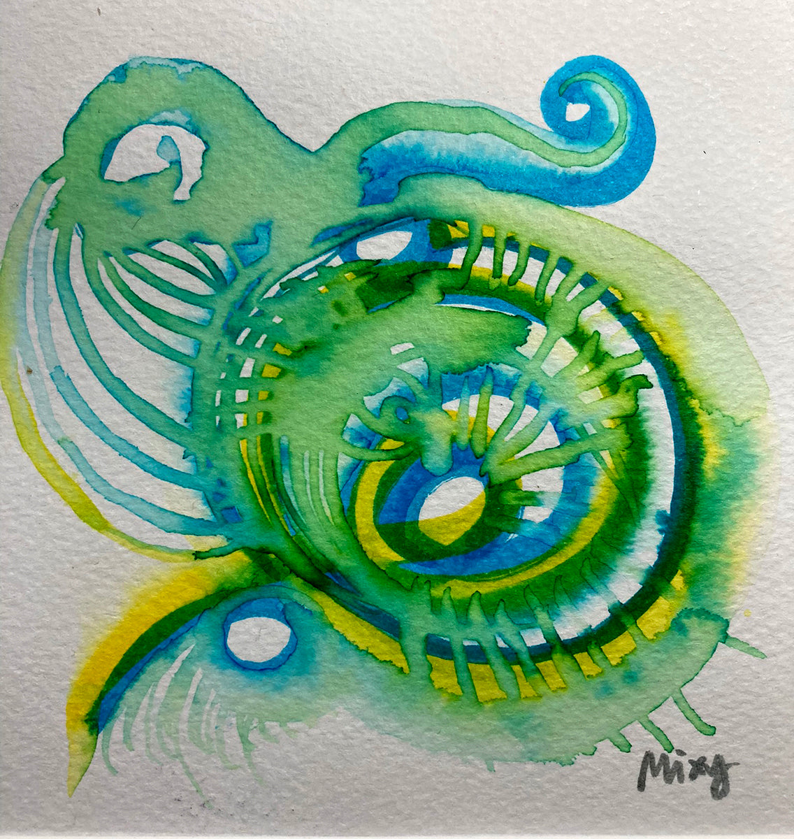 "Spiral 96" | Original Mixed Media Painting
