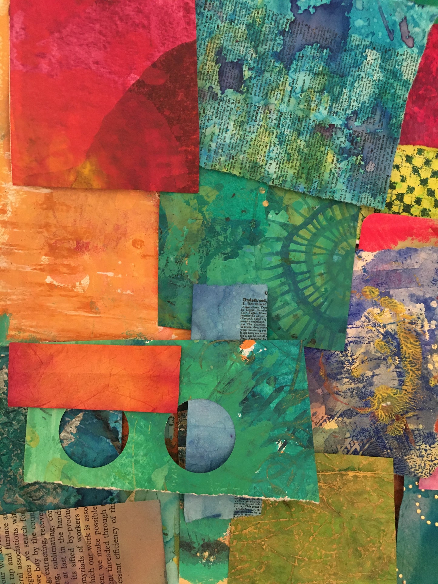 Painted Paper Bundles for Mixed Media Collage | Custom Color: Your Choice! |