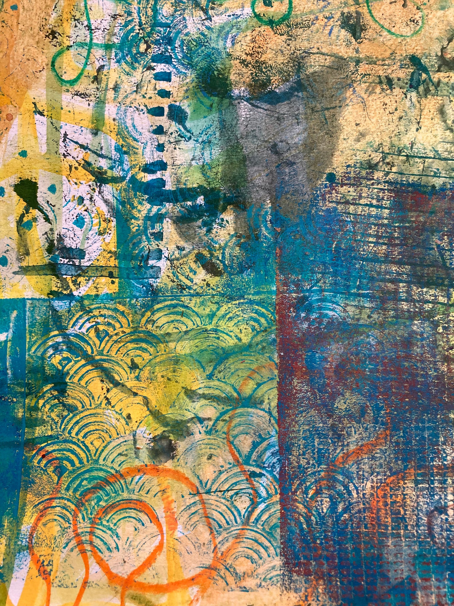 Painted Paper Bundles for Mixed Media Collage  | "Autumn Mist"