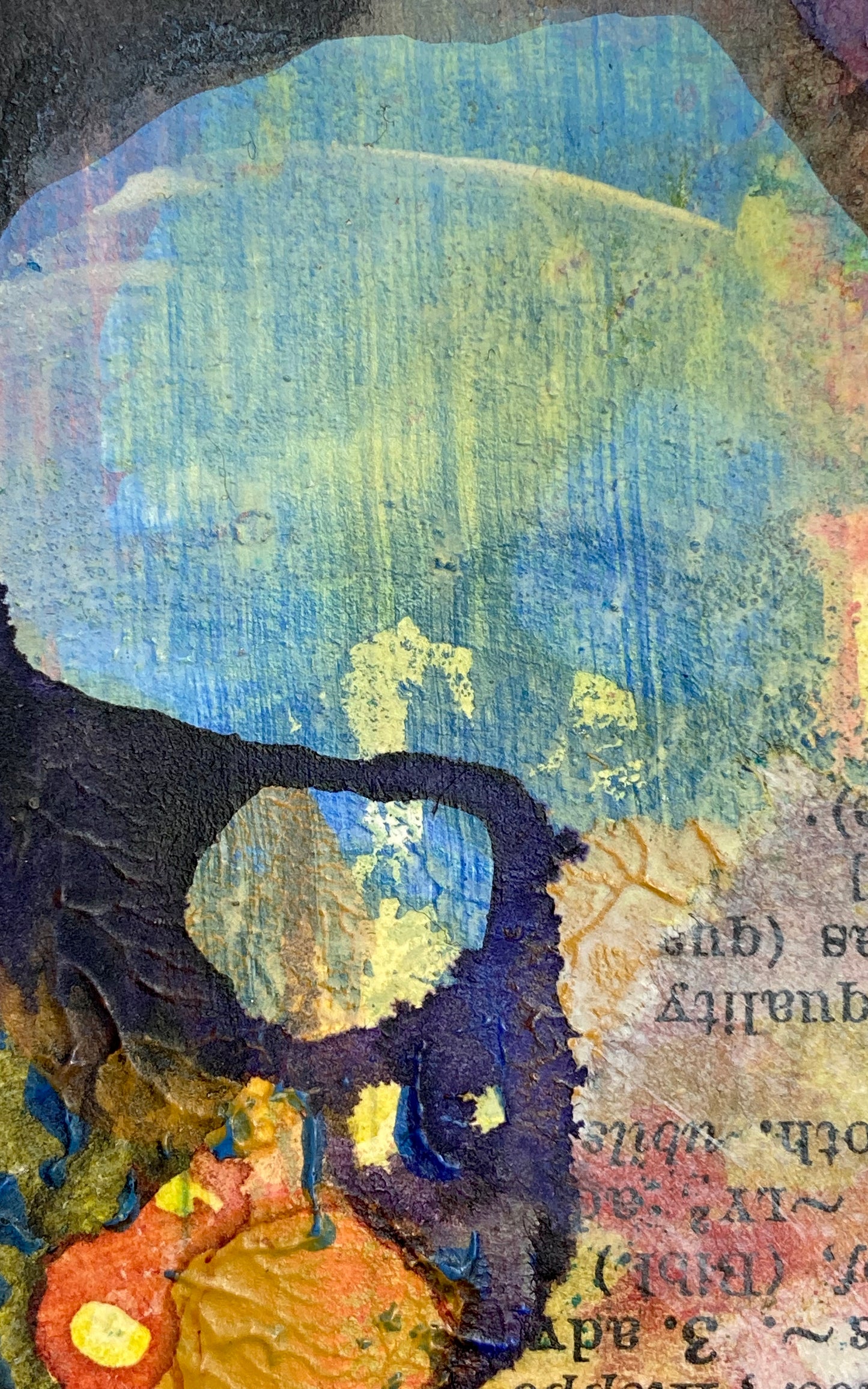 "Words as Shapes 1" | Original Mixed Media Painting