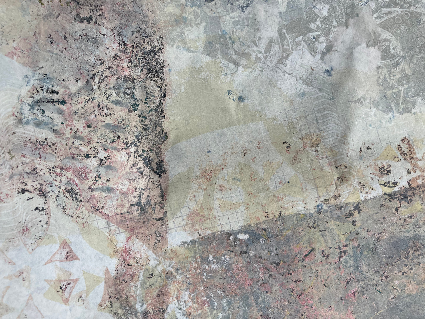 Painted Paper Bundles for Mixed Media Collage  | "Muted Neutrals"