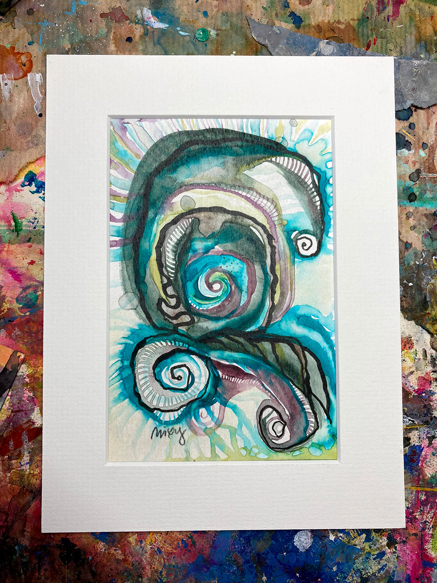 "Spiral 4" | Original Mixed Media Painting
