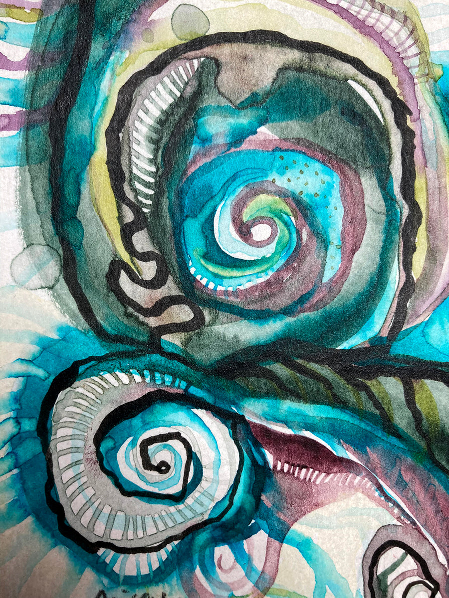 "Spiral 4" | Original Mixed Media Painting