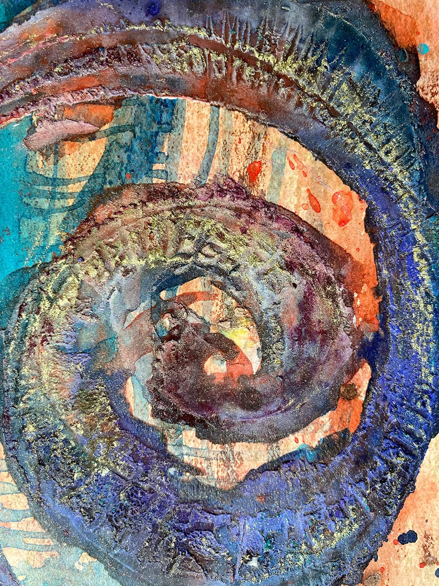 "Spiral 56B" | Original Mixed Media Painting