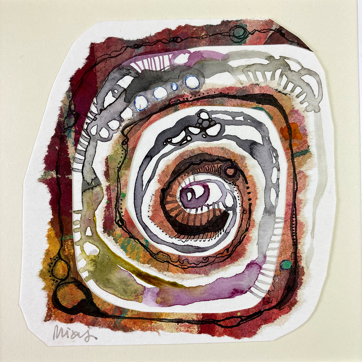 "Spiral 5" | Original Mixed Media Painting