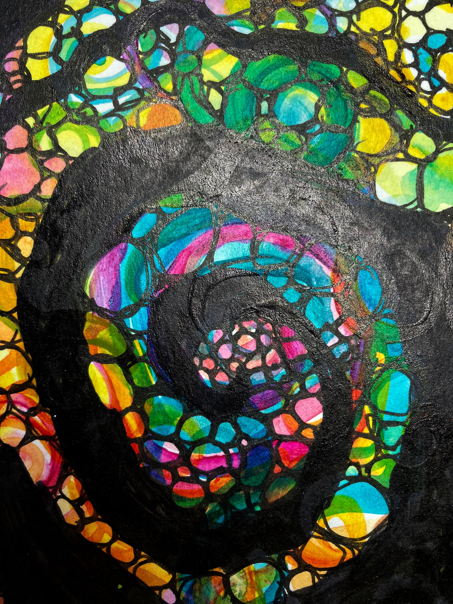 "Spiral 8" | Original Mixed Media Painting