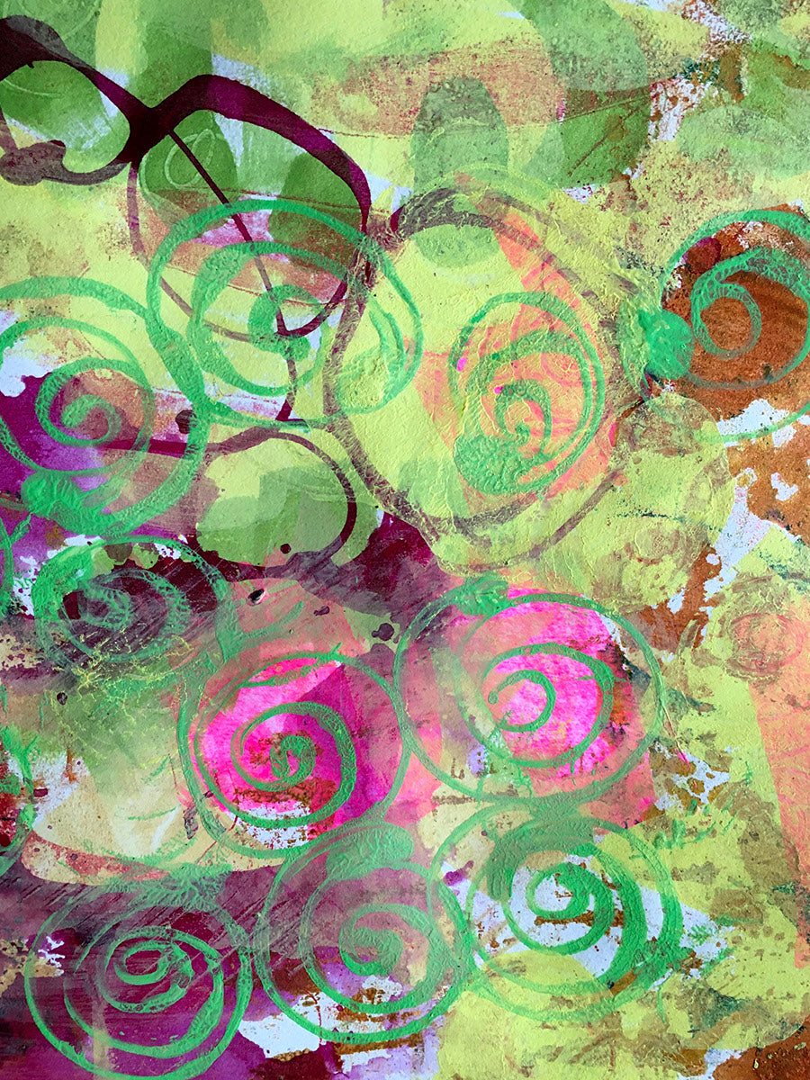 Painted Paper Bundles for Mixed Media Collage | "Spring Dreamscape" |