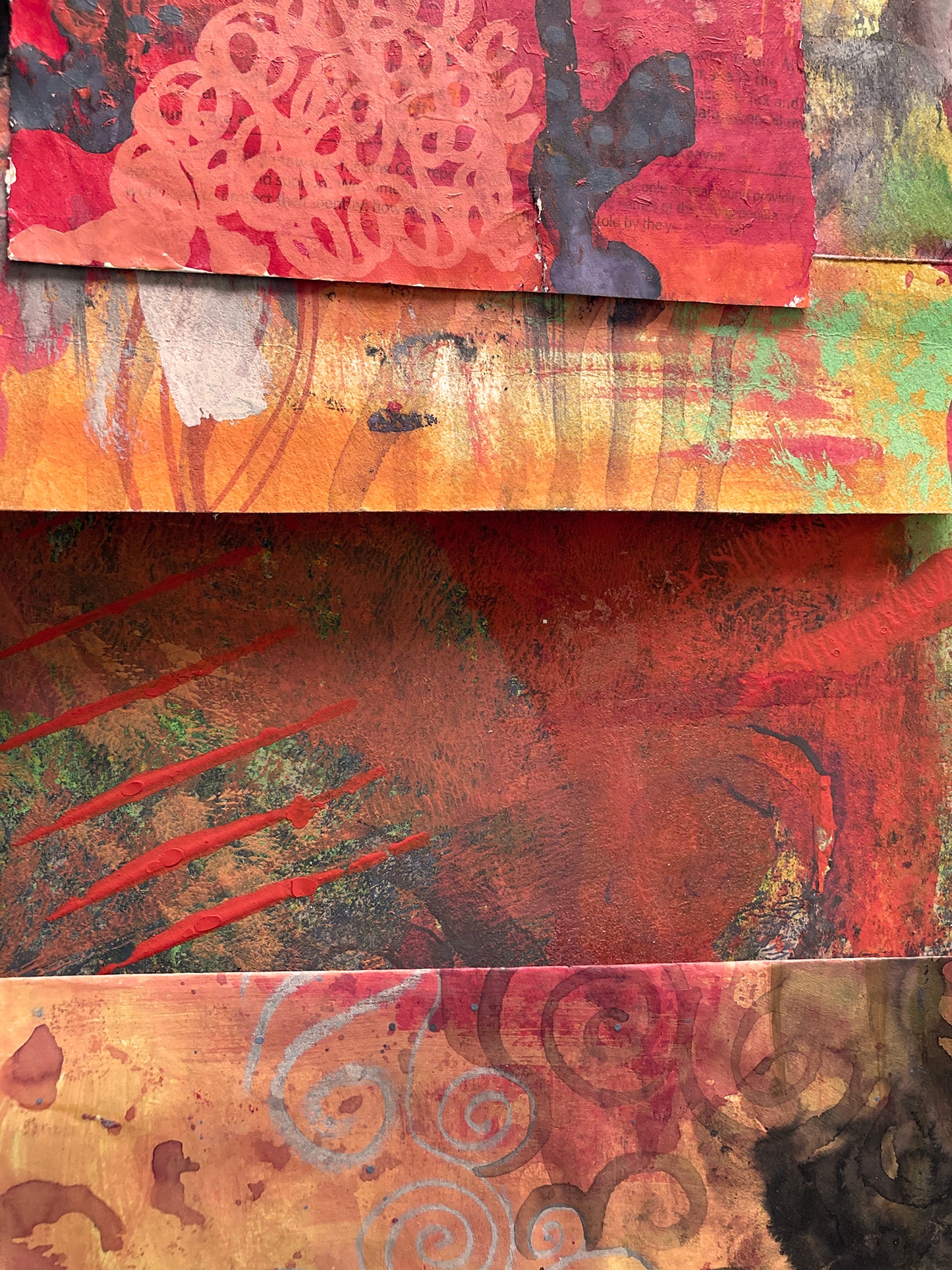 Painted Paper Bundles for Mixed Media Collage | "Terracotta Sandstone" |